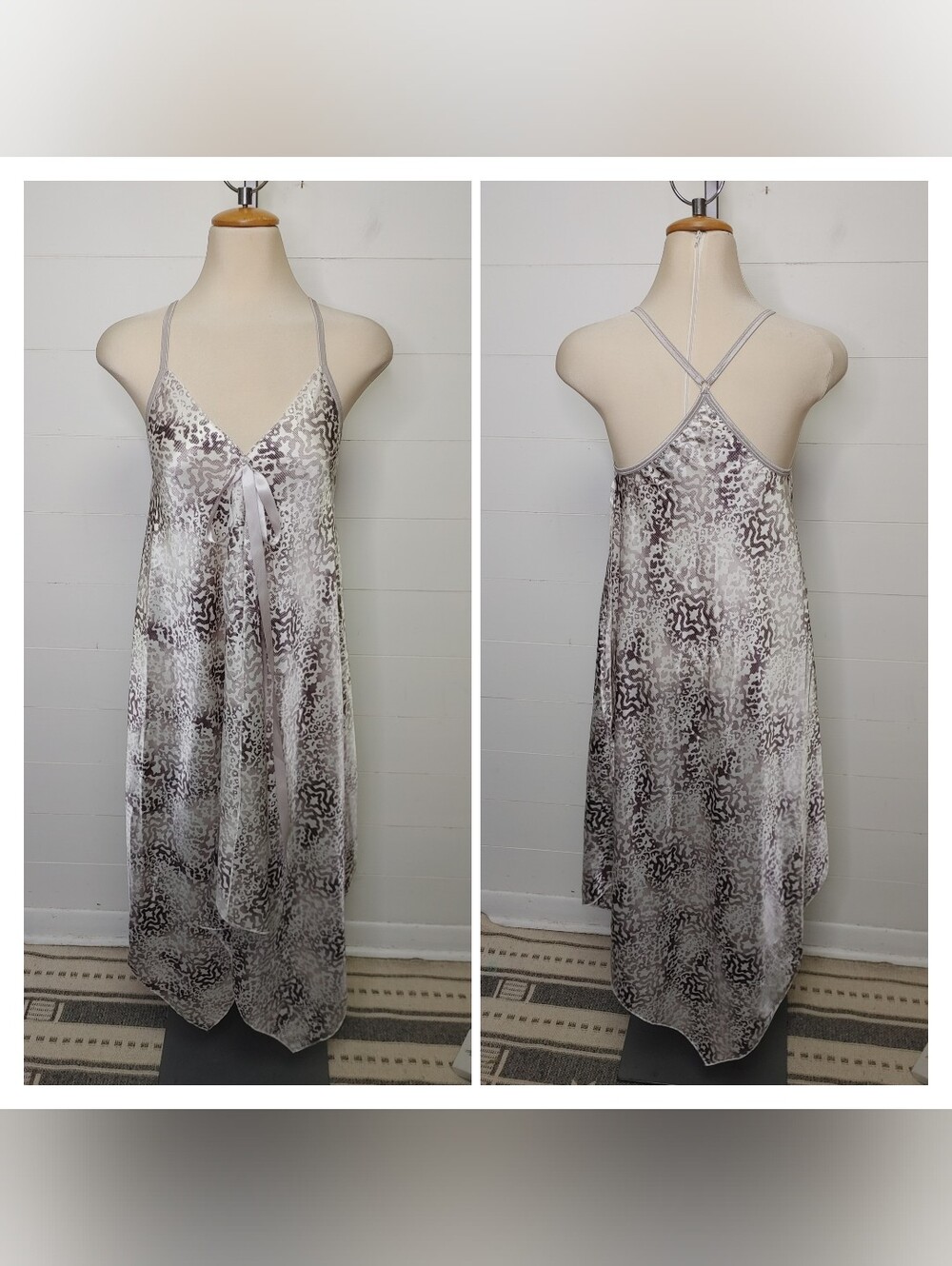 La Senza Satin Animal Print Slip Dress Size M - Picture 2 of 10